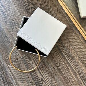 Modern Weaving Gold collar necklace